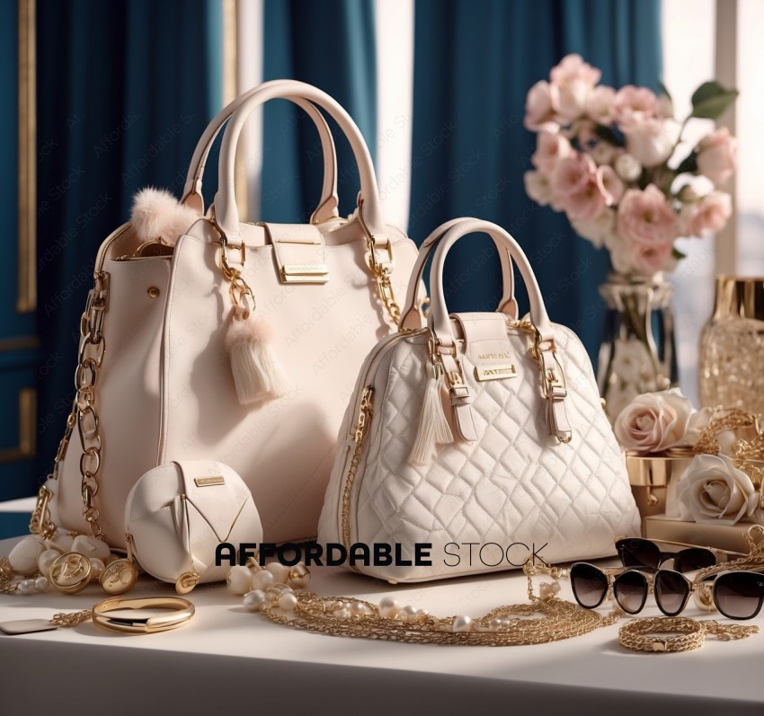 Luxury Handbags and Accessories Display