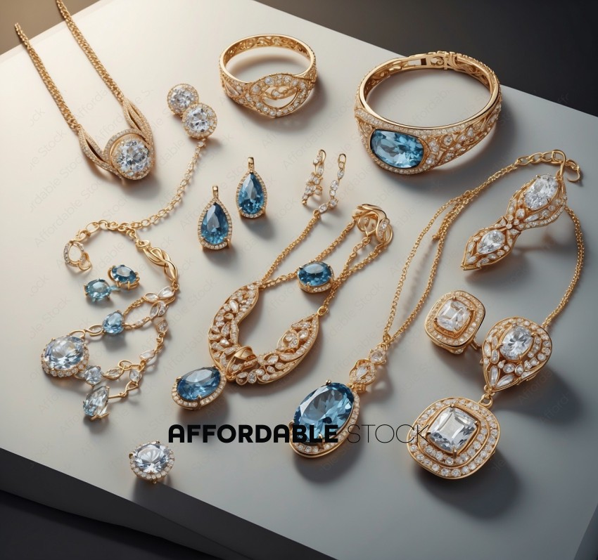 Luxury Jewelry Collection on Display