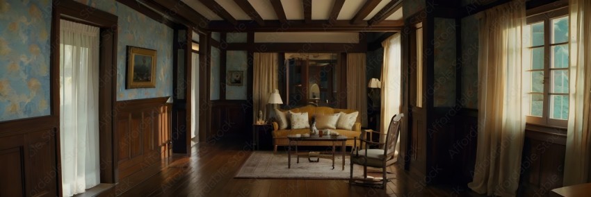 Elegant Vintage Living Room Interior