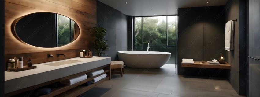 Modern Bathroom Interior with Natural Light