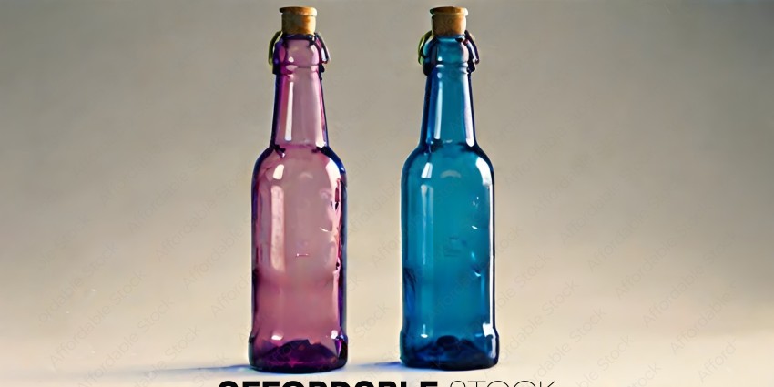 Two Bottles of Different Colors