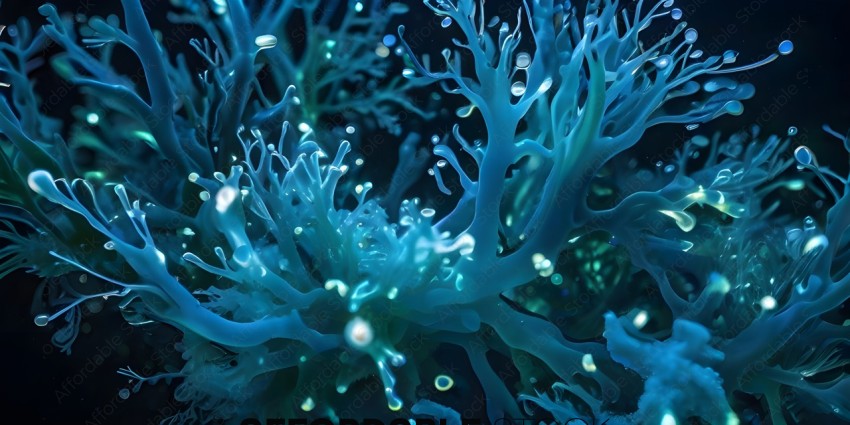 Blue Coral with Bubbles