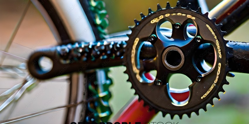 A close up of a bike chain