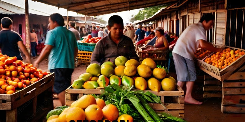 Man Selling Fruit at Market