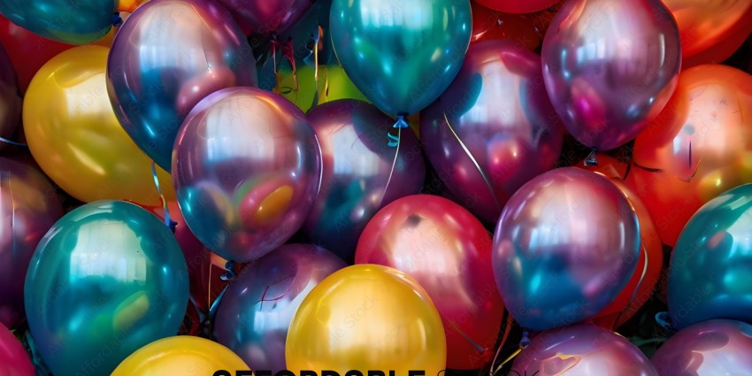 Balloons in a bunch