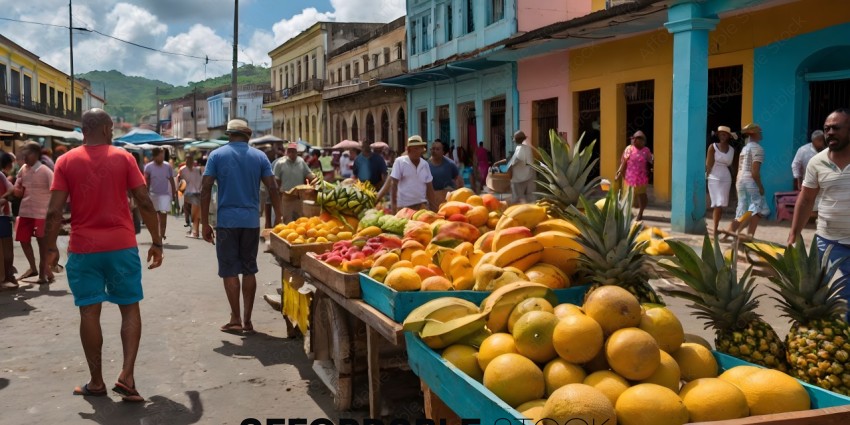Fruit Market in a foreign country