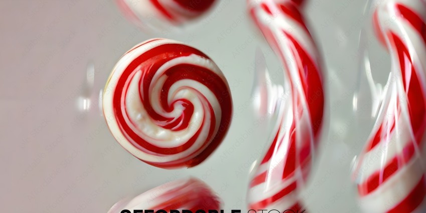 Red and white striped candy