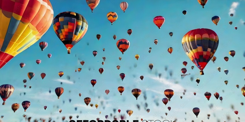 Colorful Hot Air Balloons Flying in the Sky