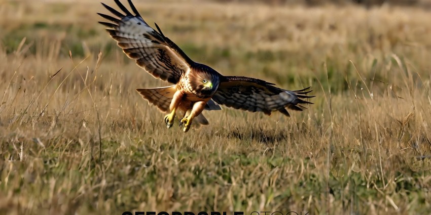 Hawk flying in the air