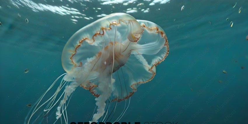 A close up of a jellyfish