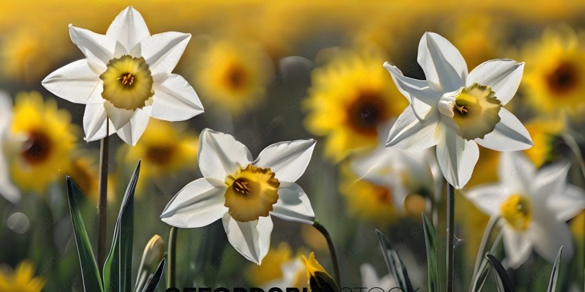 Yellow and White Flower in a Garden