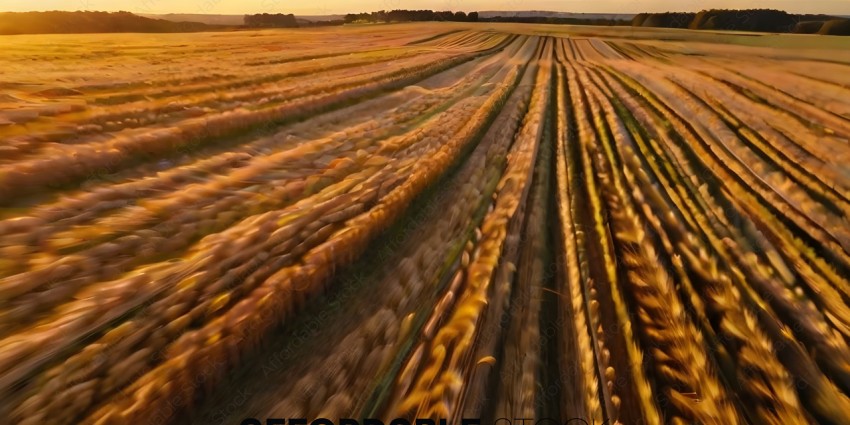 A blurry photo of a field of wheat