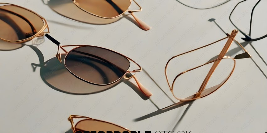 Sunglasses with gold accents