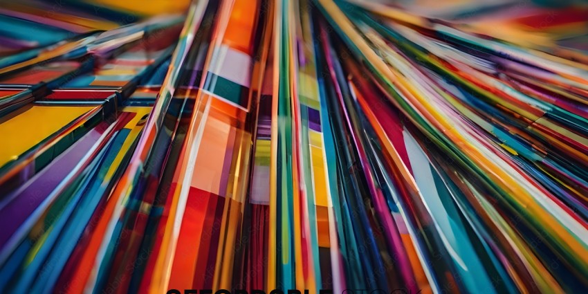 A colorful, blurry image of a bunch of colored strips