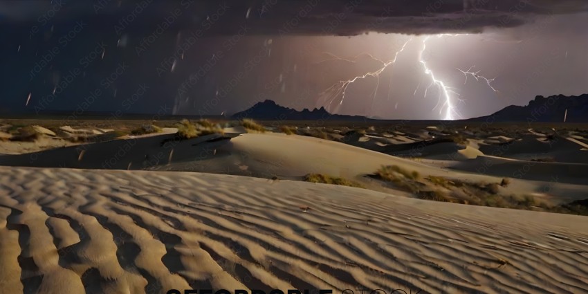 A storm is approaching the desert