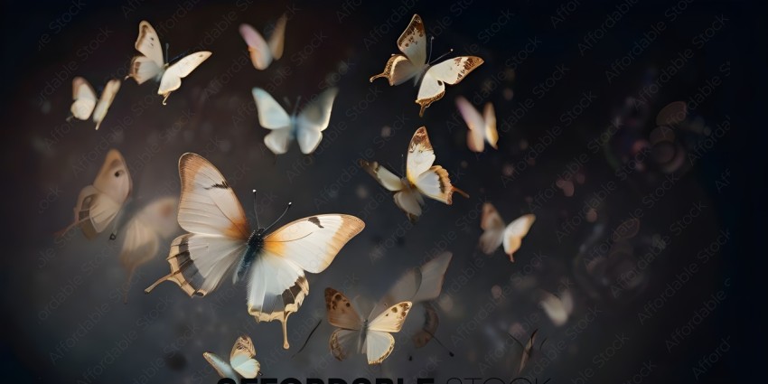 Butterflies in the air