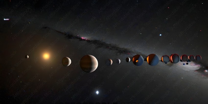 Planets in the night sky