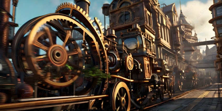 An old fashioned steam engine train