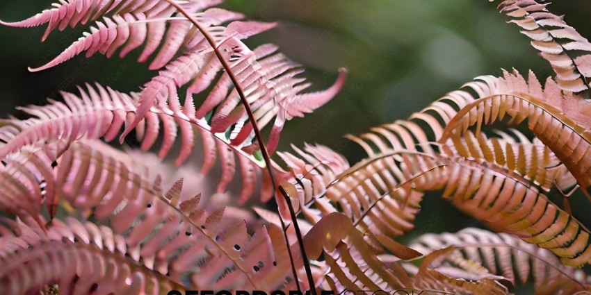 Pink and Green Leaves of a Plant