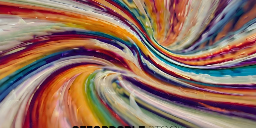 A colorful swirl of paint