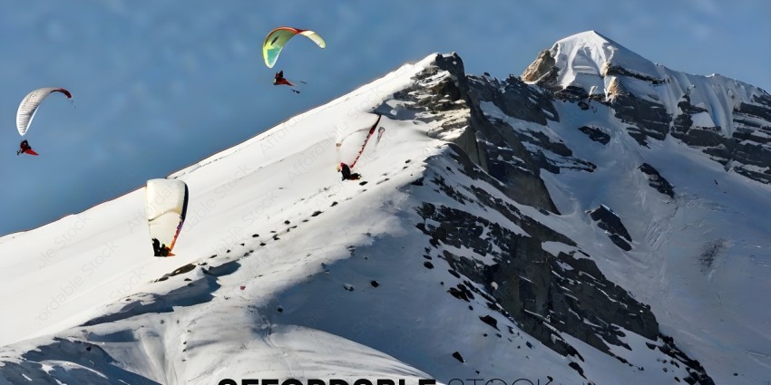 Snowboarder in the air on a mountain