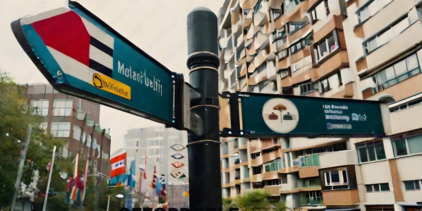 A street sign with two signs pointing in opposite directions