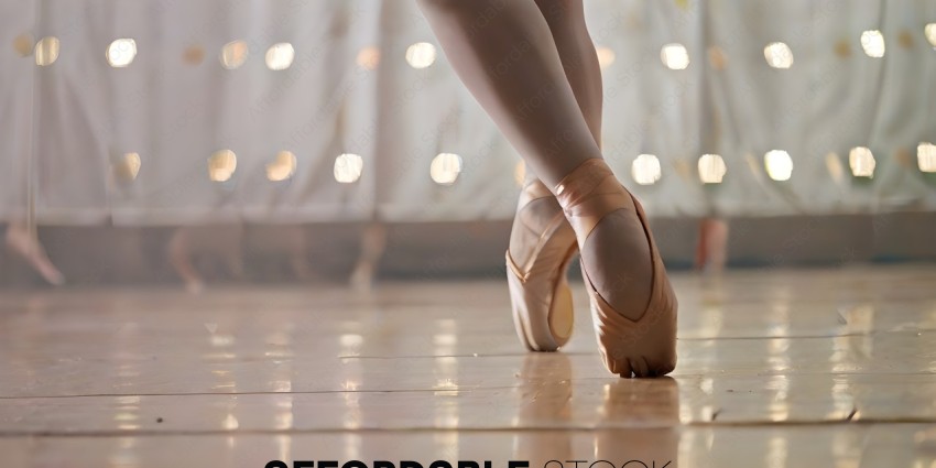 A ballerina's feet in a ballet pose