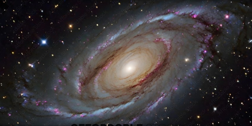 A galaxy with a large spiral structure