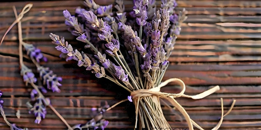 Purple Flowers in a Basket