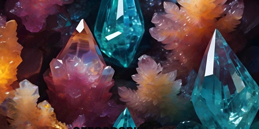A collection of colorful crystals
