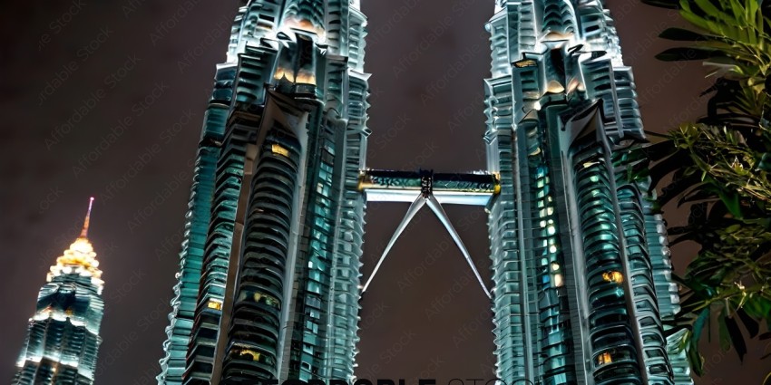 Tallest building in the world with a bridge in the middle