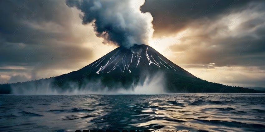A Volcano Erupting in the Ocean