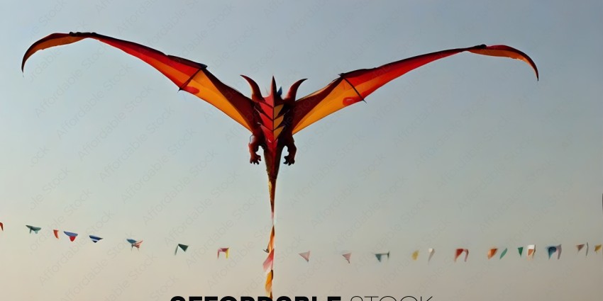 A dragon kite with a long tail