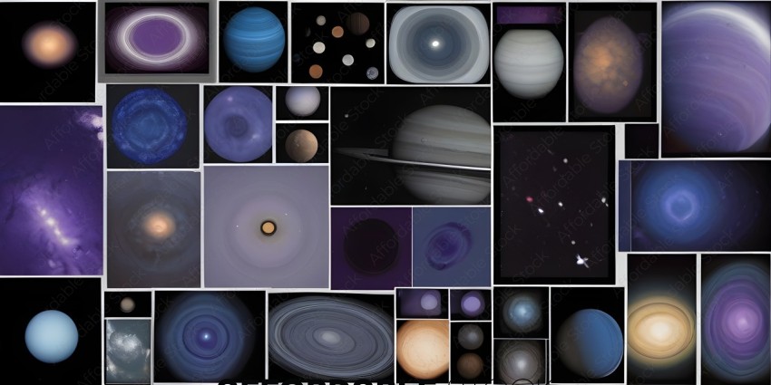 A collection of various celestial bodies
