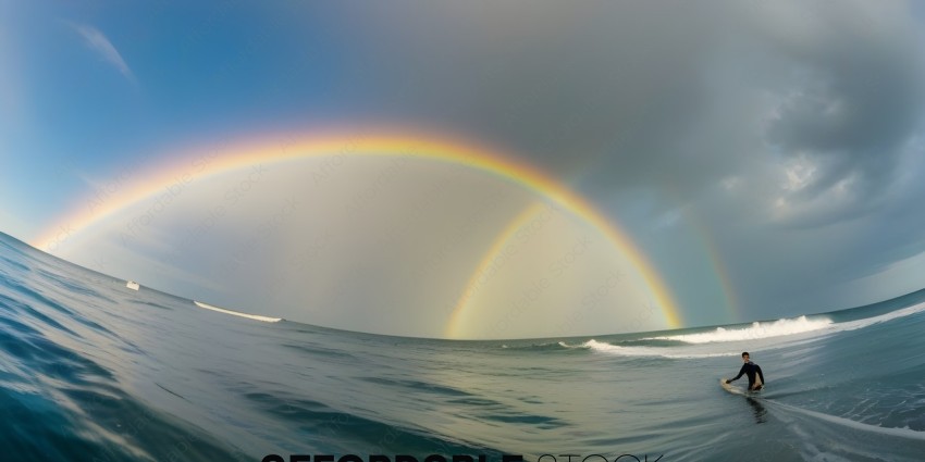 A Rainbow Over the Ocean