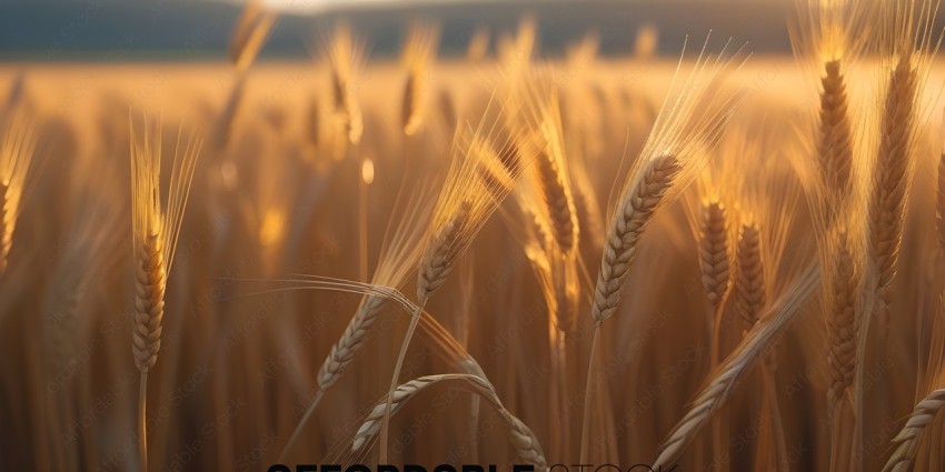 Golden wheat in a field