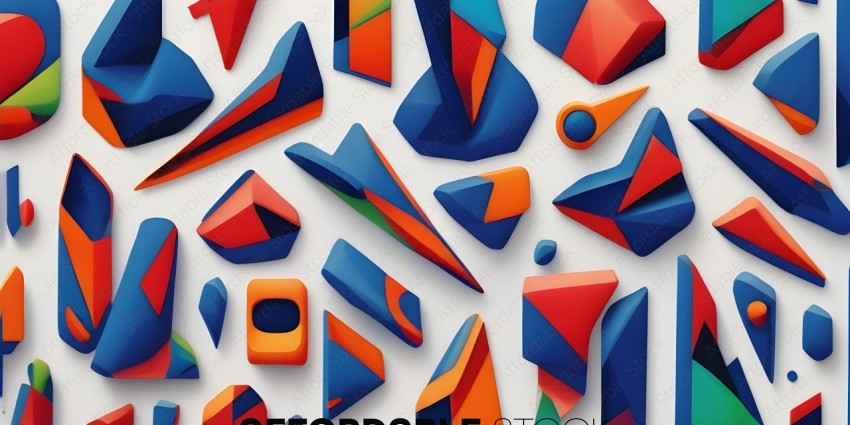 Colorful abstract shapes in a pattern