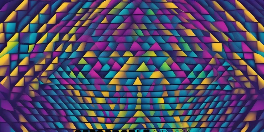 A colorful pattern with a triangle shape