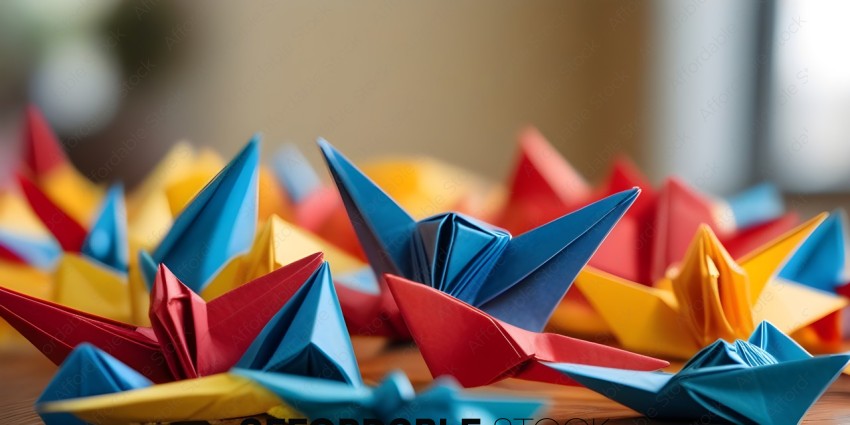 Colorful Origami Birds