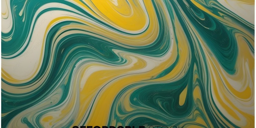 A swirling yellow and green pattern