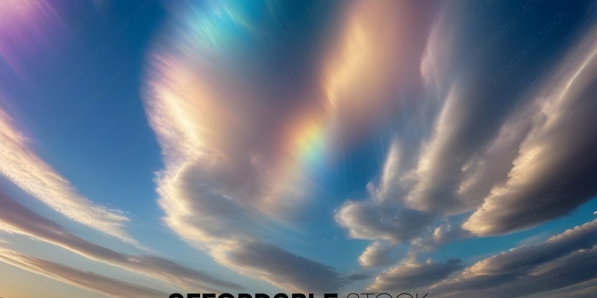 Clouds with Rainbow Colors