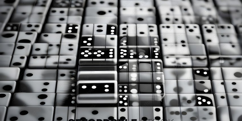A close up of a game of dominoes