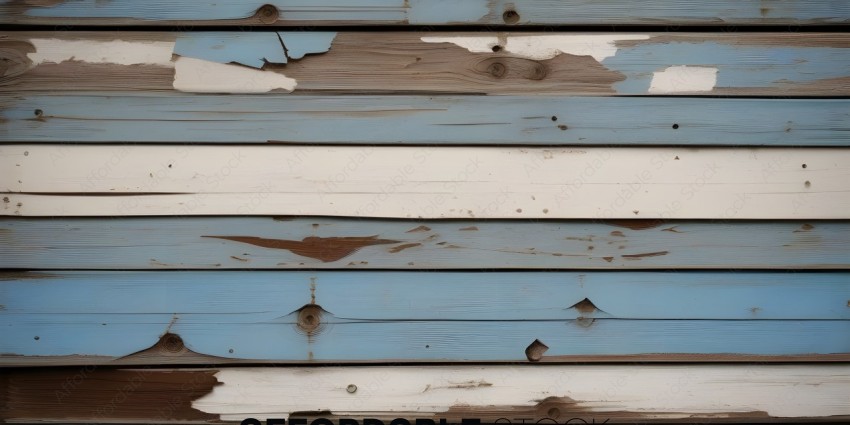 Blue and White Wooden Planks