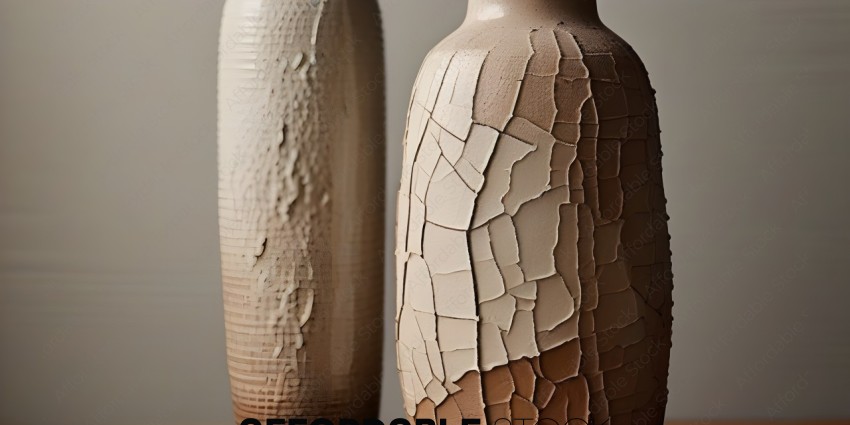 A cracked vase and another vase