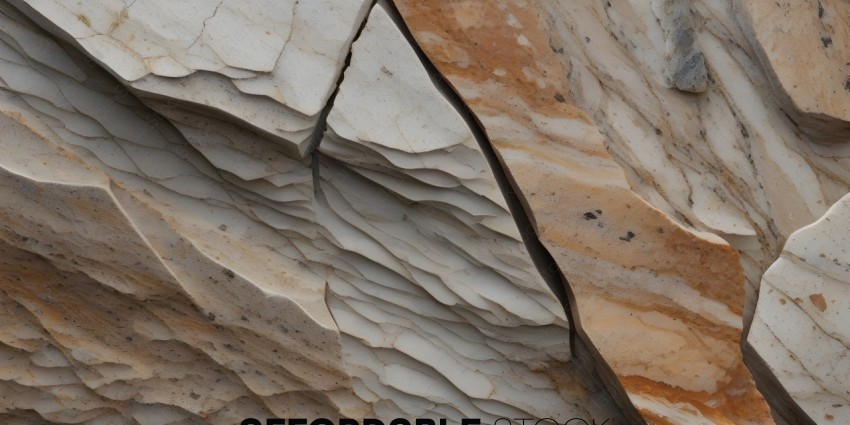 A crack in a rock formation