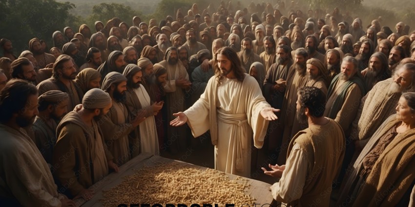 Jesus Feeding the Crowd