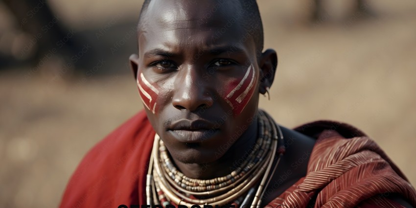 A man with tribal markings on his face