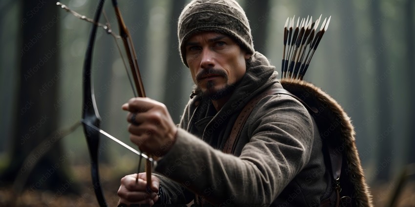 Man with a bow and arrow