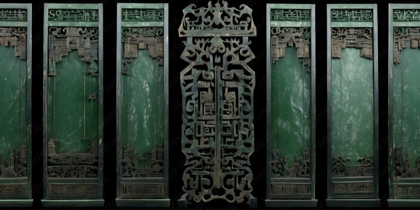 Ancient Chinese Doorway with Intricate Design