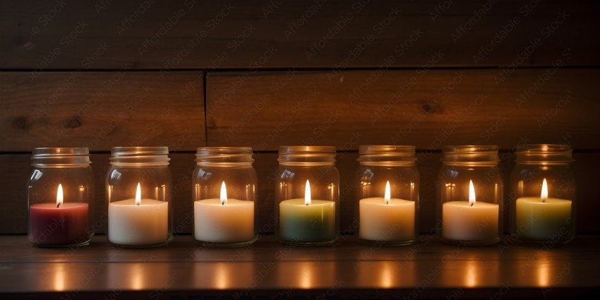 Candles on a shelf